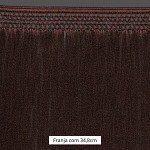 FRANJA MACRAMÊ 34,8cm MARROM 10m