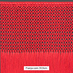 FRANJA MACRAMÊ 39,9cm CEREJA 10m