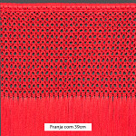 FRANJA MACRAMÊ 39cm CEREJA 10m