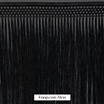 FRANJA MACRAMÊ 70cm PRETO 10m