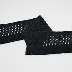 FRANJA MACRAME 7,3cm PRETO