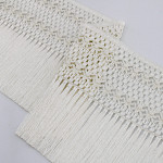 FRANJA MACRAMÊ FLOR 14,7cm CHAMPAGNE 10m