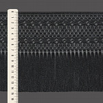 FRANJA MACRAMÊ FLOR 14,7cm PRETO 10m