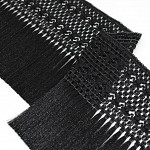 FRANJA MACRAMÊ FLOR 14,7cm PRETO 10m