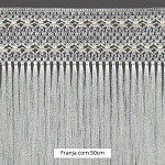 FRANJA MACRAMÊ FLOR 50cm PÉROLA 10m
