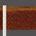 FRANJA MACRAMÊ PALITO 13,3cm MARROM/DOURADO METALIZADO 10m