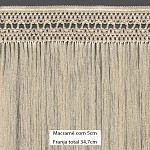 FRANJA MACRAMÊ PALITO 39,7cm PALHA 10m