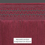 FRANJA MACRAME PALITO 50,2cm VINHO 10m