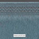 FRANJA MACRAMÊ PALITO 57,1cm AZUL 10m