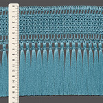 FRANJA MACRAMÊ PINGENTE 16,7cm AZUL 10m