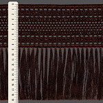 FRANJA MACRAMÊ PINGENTE 19,3cm MARROM 10m