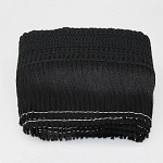 FRANJA MACRAMÊ PINGENTE 19,3cm PRETO 10m