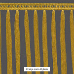 FRANJA MACRAME PINGENTE 49,8cm MOSTARDA 10m