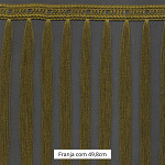 FRANJA MACRAME PINGENTE 49,8cm VERDE LIMO 10m