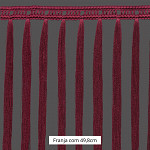 FRANJA MACRAME PINGENTE 49,8cm VINHO 10m
