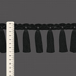 FRANJA MACRAMÊ PINGENTE 7,3cm PRETO 10m