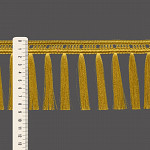 FRANJA MACRAMÊ PINGENTE 9,8cm MOSTARDA 10m