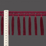 FRANJA MACRAME PINGENTE 9,8cm VINHO 10m