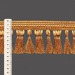 FRANJA MACRAMÊ PINGENTE CORTADO 8,8cm MARROM CLARO 10m
