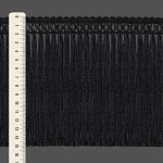 FRANJA MACRAMÊ X 15cm PRETO 10m