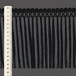 FRANJA MACRAMÊ X 15cm PRETO 10m