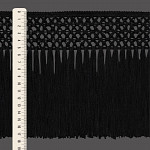 FRANJA MACRAMÊ X 18cm PRETO 10m
