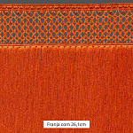 FRANJA MACRAME X 26,1cm MARROM QUEIMADO 10m