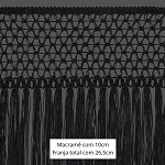 FRANJA MACRAMÊ X 26,5cm PRETO 10m