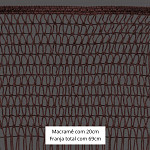 FRANJA MACRAMÊ X 69cm MARROM 10m
