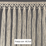 FRANJA MACRAMÊ X PINGENTE OLGA 49,7cm CRU