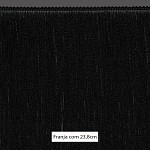 FRANJA MÉDIA LISA 23,8cm PRETO 10m