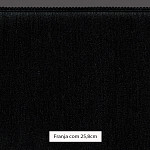 FRANJA MÉDIA LISA 25,8cm PRETO 10m