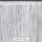 FRANJA MÉDIA LISA 79,8cm NATURAL/PRATA/SEM BENEFICIAMENTO 10m