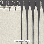 FRANJA P/ PINGENTE SOLTO 27,8cm CHAMPAGNE 10m