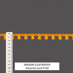 FRANJA PINGENTE 1,6cm AMARELO OURO 50m