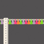 FRANJA PINGENTE 2,2cm CHAMPAGNE/VERDE NEON/LAVANDA/PINK NEON/LARANJA NEON 10m