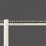 FRANJA PINGENTE 2cm CRU/PRETO 30m