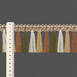 FRANJA PINGENTE 7,3cm AREIA/MARROM MÉDIO/VERDE MUSGO/BEGE 10m