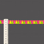 FRANJA PINGENTE MILANE 1,6cm ROSA NEON/AMARELO NEON/VERDE NEON 50m