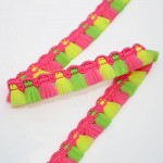 FRANJA PINGENTE MILANE 1,6cm ROSA NEON/AMARELO NEON/VERDE NEON 50m