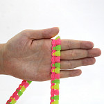 FRANJA PINGENTE MILANE 1,6cm ROSA NEON/AMARELO NEON/VERDE NEON 50m