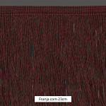 FRANJA POLIPÉSTER 23cm MARROM 10m