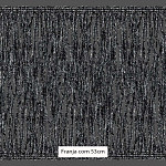 FRANJA SIMPLES ENTREMEIO 53cm PRETO/PRATA 10m
