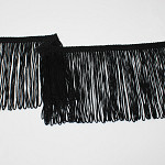 FRANJA VISCOSE 15cm PRETO