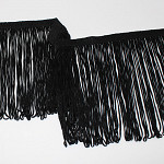 FRANJA VISCOSE 20cm PRETO