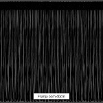 FRANJA VISCOSE 40cm PRETO 10m