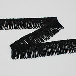 FRANJA VISCOSE 4,8cm PRETO 10m