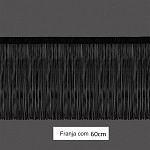 FRANJA VISCOSE 60cm PRETO 10m