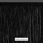 FRANJA VISCOSE 64,5cm PRETO 10m