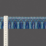 FRANJA ZIG ZAG PINGENTE 5,4cm CRU/TURQUESA/ROYAL